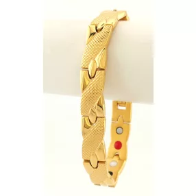 Aranyszínű nemesacél mágneses karkötő