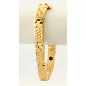 Aranyszínű nemesacél mágneses karkötő