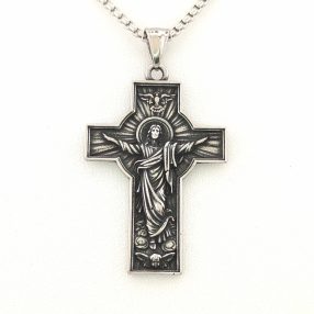 Nemesacél feszület medál