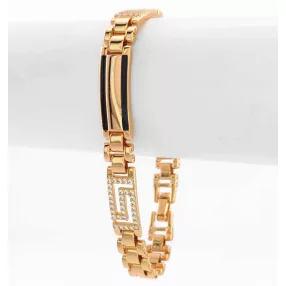 Aranyszínű antiallergén karkötő görög mintával