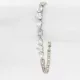 Ezüstszínű antiallergén karkötő fehér kristályokkal