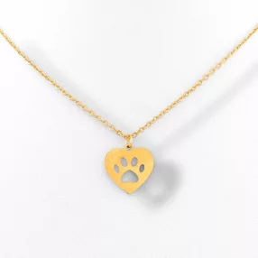 Aranyszínű nemesacél tappancs medál nyaklánccal