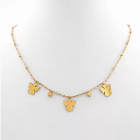 Aranyszínű nemesacél angyalka nyaklánc