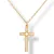 Aranyszínű nemesacél nyaklánc kereszt medállal