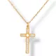 Aranyszínű nemesacél nyaklánc kereszt medállal