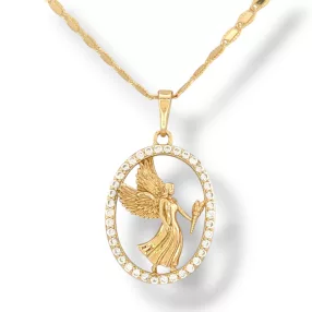 Aranysárga színű antiallergén angyalka medál