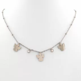 Ezüstszínű nemesacél angyalka nyaklánc