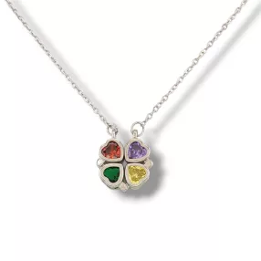   Ezüstszínű nemesacél nyaklánc variálható szív medállal