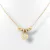 Aranyszínű nemesacél nyaklánc fehér kristályos medállal
