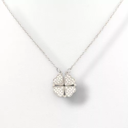 Ezüstszínű nemesacél nyaklánc variálható medállal