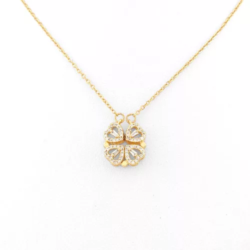 Aranyszínű nemesacél nyaklánc variálható szív medállal