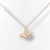 Rose gold színű nemesacél nyaklánc pillangó medállal
