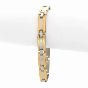 Arany-ezüstszínű nemesacél karkötő