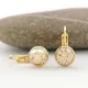 Napsárga Swarovski kristállyal díszített aranysárga színű antiallergén fülbevaló