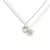 Ezüstszínű nemesacél nyaklánc fehér kristály medállal