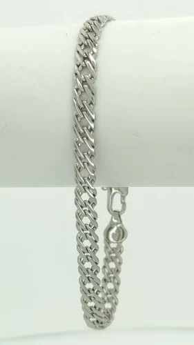 Ezüstszínű antiallergén fonott karkötő