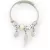 Ezüstszínű nemesacél pandora jellegű karperec szív és angyalszárny charmokkal