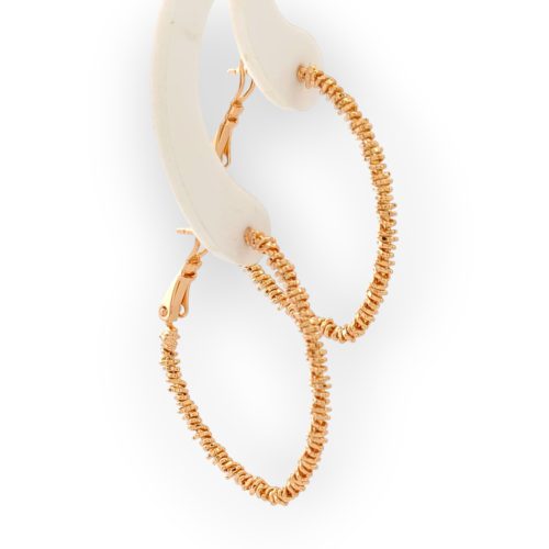 Aranyszínű antiallergén hosszított fülbevaló