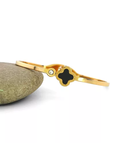 Aranyszínű nemesacél szerencsehozó karperec