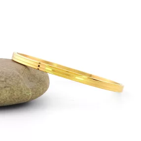 Aranyszínű nemesacél karperec mattosított mintával