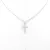 Ezüstszínű nemesacél nyaklánc kereszt medállal