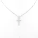 Ezüstszínű nemesacél nyaklánc kereszt medállal