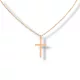 Rose gold színű nemesacél nyaklánc kereszt medállal