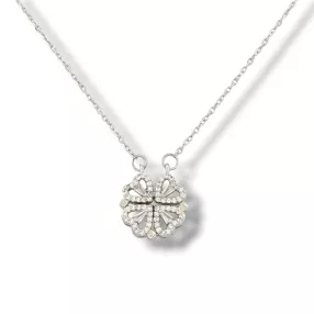   Ezüstszínű nemesacél nyaklánc variálható szív medállal