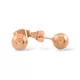 Rose gold színű nemesacél gömb fülbevaló
