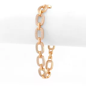 Aranyszínű antiallergén karkötő fehér kristályokkal