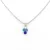 Ezüstszínű nemesacél nyaklánc kék és fehér kristályokkal