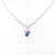 Ezüstszínű nemesacél nyaklánc kék, lila és fehér kristályokkal