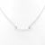 Ezüstszínű nemesacél nyaklánc fehér gyöngy díszítéssel