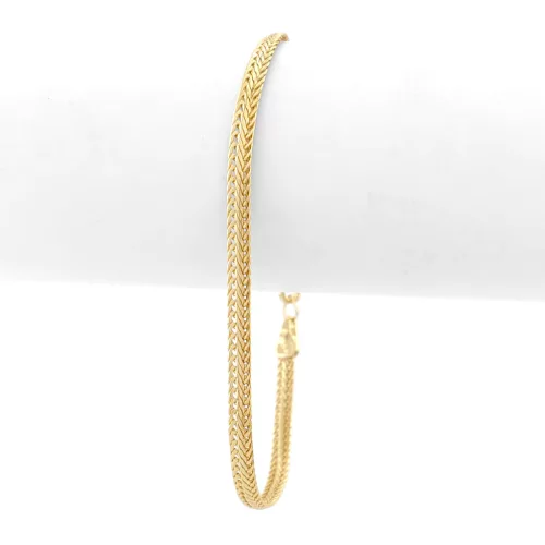 Aranysárga színű antiallergén fonott karkötő