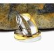Arany-ezüstszínű nemesacél karikagyűrű ( páros gyűrű )