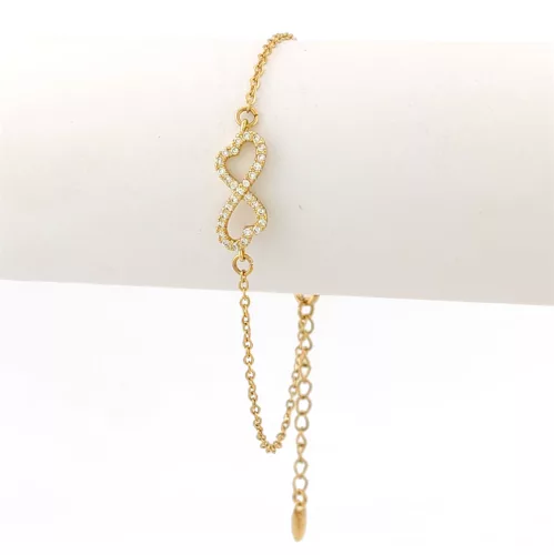 Aranysárga színű antiallergén szívecske karkötő