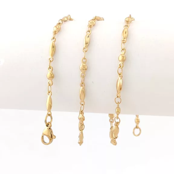 Aranysárga színű nemesacél gömbös nyaklánc Aranysárga színű nemesacél gömbös nyaklánc