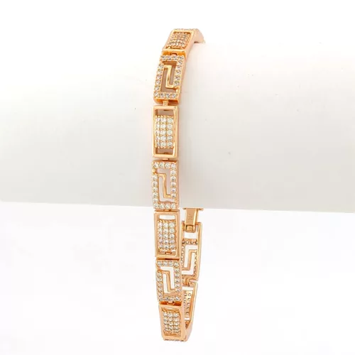 Aranyszínű antiallergén karkötő görög mintával