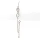 Ezüstszínű antiallergén végtelen karkötő fehér kristályokkal