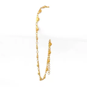 Aranyszínű nemesacél szívecske bokalánc