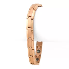 Rose gold színű titán karkötő mágnessel