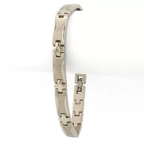 Ezüstszínű titán karkötő