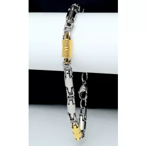 Arany-ezüstszínű nemesacél karkötő 
