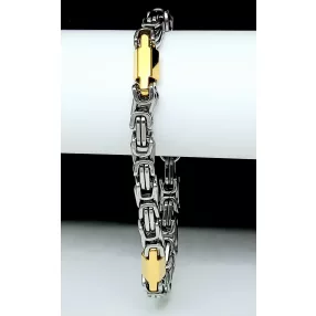 Arany-ezüstszínű nemesacél karkötő