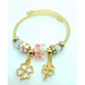 Aranyszínű antiallergén pandora jellegű karperec