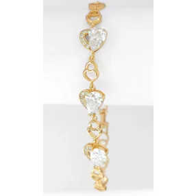 Aranyszínű antiallergén szívecske karkötő