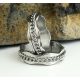 Ezüstszínű nemesacél láncos gyűrű