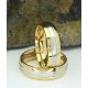 Arany-ezüstszínű nemesacél gyűrű ( páros gyűrű )