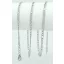 Ezüstszínű nemesacél figaro szemes nyaklánc 