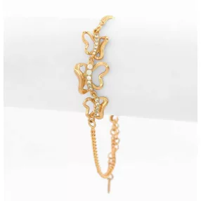 Aranyszínű antiallergén pillangó karkötő